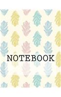 Notebook: Leaves in Cream, Rydal Water, Lake District. Dotted (8.5