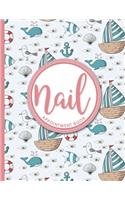 Nail Appointment Book: 7 Columns Appointment Note, At A Glance Appointment Book, Large Appointment Book, Cute Navy Cover