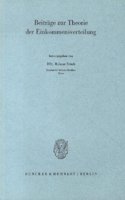 Beitrage Zur Theorie Der Einkommensverteilung