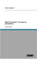 What's the point? - An essay on punctuation