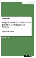 Rezeptionsästhetik. Die Ansätze von Hans Robert Jauß und Wolfgang Iser im Vergleich