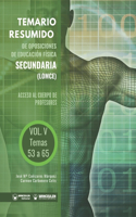 Temario Resumido de Oposiciones de Educación Física Secundaria (LOMCE) Volumen V