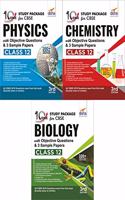 Combo 10 in One Study Package for CBSE Physics, Chemistry and Biology Class 12 with Objective Questions and 9 Sample Papers 3rd Edition