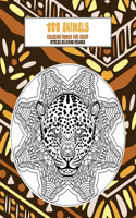 Coloring Books for Cheap - 100 Animals - Stress Relieving Designs