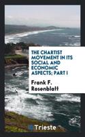 Chartist Movement in Its Social and Economic Aspects; Part I