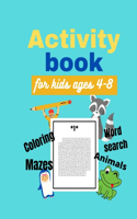 Activity Book for Kids Ages 4-8