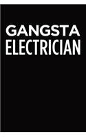 Gangsta electrician: Blank lined novelty office humor themed notebook to write in: With a practical and versatile wide rule interior