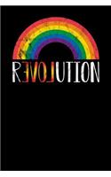 Revolution: Notebook, 6x9 inches, 120 dotted white pages for LGBT Fans