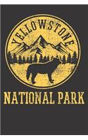 Notebook 6x9 120 Pages: College Ruled Yellowstone National Park Camping Scout Hiking Vintage Gift