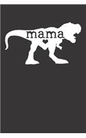 Notebook: Mothers Day Mama Mom Shirt Funny Dinosaur Gift Dot Grid 6x9 120 Pages