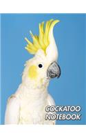 Cockatoo Notebook: Sulphur-Crested Cockatoo - Cacatua galerita - Composition Book 150 pages 8.5 x 11 in. - Wide Ruled - Writing Notebook - Lined Paper - Soft Cover - P