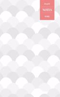 Dot Grid Notes 110 Pages: Vintage Floral Premium Notebook for Professionals and Students, Teachers and Writers - Light Grey Mermaid Scales Pattern with Light Pink Tag