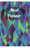 Meal Planner: Diamond Pattern, Weekly Nutrition Log, 6 X 9 Notebook, 120 Pages