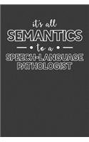 It's All Semantics to a Speech-Language Pathologist: College Ruled Notebook for Speech Language Pathologists