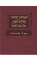 Chronologische Ubersicht Der Wichtigsten Begebenheiten Aus Den Kriegsjahren 1806-1815