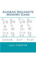 Alaskan Malamute Memory Game: Color - Cut - Play