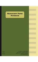 Manuscript Paper Notebook: 10-staff (10 staves per page), 120 pages, perfect binding, standard staff width: Music Paper Notebook size = 8.5 x 11 inches (double-sided), standar