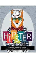 Hipster Animal Coloring Book For Adults