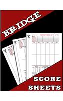 Bridge Score Sheets: Contract Bridge Score Pads, Scoring Sheets Journal, Large Game Record Notebook