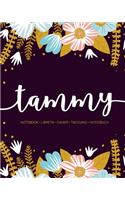Tammy: Notebook - Libreta - Cahier - Taccuino - Notizbuch: 110 pages paginas seiten pagine: Modern Florals First Name Notebook in Light Pink, Baby Blue & M