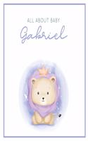 All About Baby Gabriel: The Perfect Personalized Keepsake Journal for Baby's First Year - Great Baby Shower Gift [Soft Baby Lion]