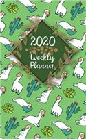 Llama & Cactus Weekly Planner 2020: Small 5x8 Planner With Cute Cover Perfect For Women