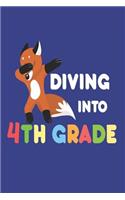 Diving Into 4th Grade: Fourth Grader Dabbing Fox Back to School Creative Writing Journal