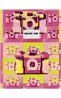 Graph Paper Notebook 8.5 X 11: Math Notebook, Pink and Green Square Grid Journal, Retro 90's Spraypaint