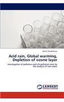 Acid rain, Global warming, Depletion of ozone layer