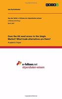 Does the UK need access to the Single Market? What trade alternatives are there?