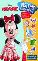 Minnie. Visteme con pegatinas