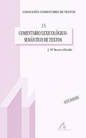 Comentario lexicologico-semantico de textos (Edicion actualizada)