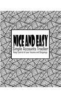 Nice And Easy Simple Accounts Tracker Keep Control Of Your Income and Outgoings