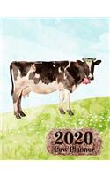 2020 Cow Planner: 8.5 x 11 Cow Design Agenda Planning Notebook: Daily, Weekly & Monthly