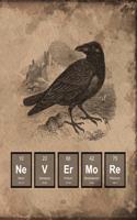 Nevermore: Periodic Table of Elements, 8 X 10 Inch Matte Softcover Paperback Notebook Journal with 120 Lined Paper Wide Ruled Pages