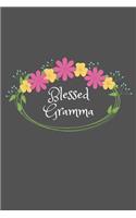 Blessed Gramma: Beautiful Personalized Floral 6X9 110 Pages Blank Narrow Lined Soft Cover Notebook Planner Composition Book - Best Gift Idea For Grandma or Gramma