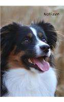 Notizen: kariert - Notiz - Australian Shepherd - Hund - Hunderasse - Tierarzt - Tagebuch - Mädchen - Frauen - Hundesport