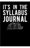It's In The Syllabus Journal
