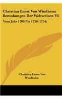 Christian Ernst Von Windheim Bemuhungen Der Weltweisen V6