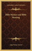 Bible Mystery and Bible Meaning