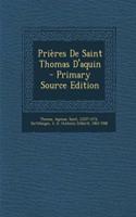 Prières De Saint Thomas D'aquin