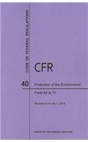 Code of Federal Regulations Title 40, Protection of Environment, Parts 64-71, 2014