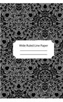 Camouflage Art Theme Wide Ruled Line Paper