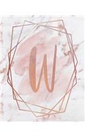 Letter W Lined Journal
