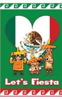 Let's Fiesta: Blank Notebook To Write In Lined Wide Ruled I Love Mexico Gift