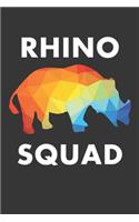 Rhino Squad Notebook: Lined Journal, 120 Pages, 6 x 9, Affordable Gift Journal Matte Finish