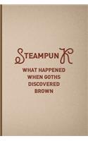 Steampunk What Happend When Gots Discovered Brown: Notebook Journal Composition Blank Lined Diary Notepad 120 Pages Paperback Pink And Brown Texture Steampunk