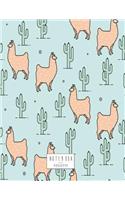 Notebook: Llma on green cover and Dot Graph Line Sketch pages, Extra large (8.5 x 11) inches, 110 pages, White paper, Sketch, Draw and Paint(5 Llma on Green Notebook)