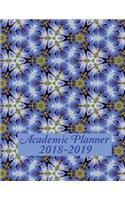 Academic Planner 2018-2019: Elegant Violet Blue Flower Pattern Cover for your School Planner includes Yearly, Monthly, and Weekly Calendars. A perfect gift for a Teacher, Paren