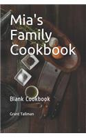 Mia's Family Cookbook: Blank Cookbook